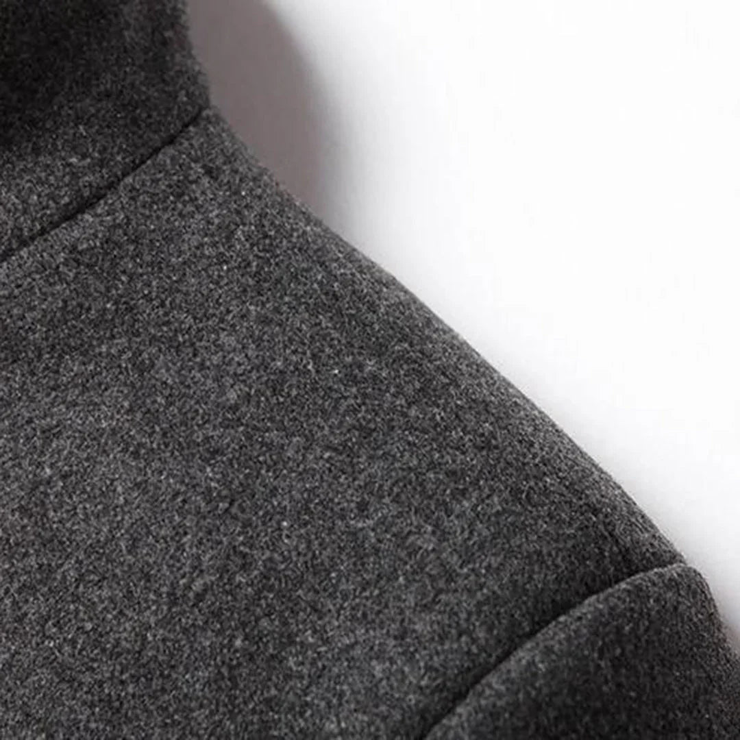 Long Formal Men’s Coat with Timeless Elegance