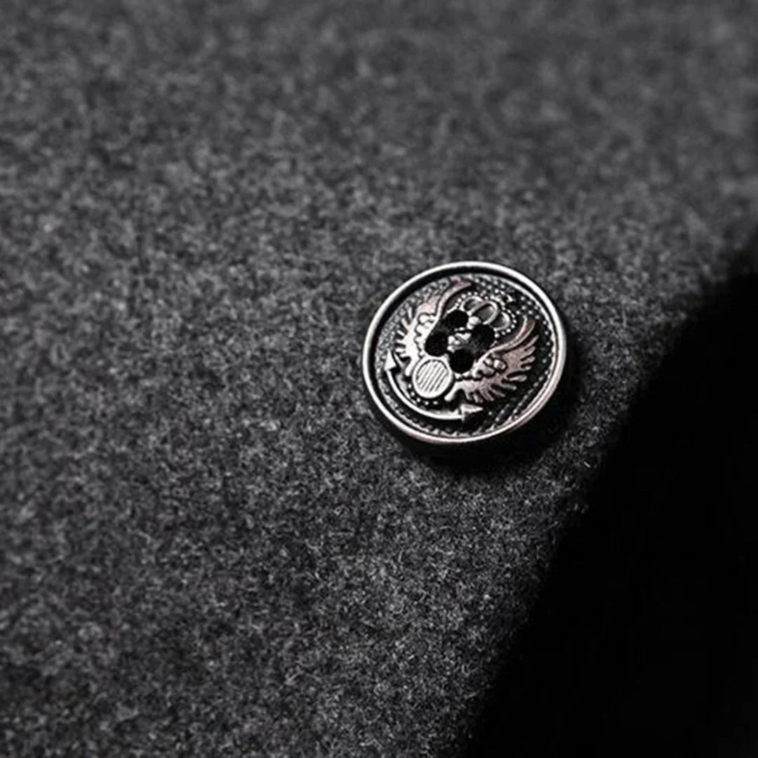 Long Formal Men’s Coat with Timeless Elegance