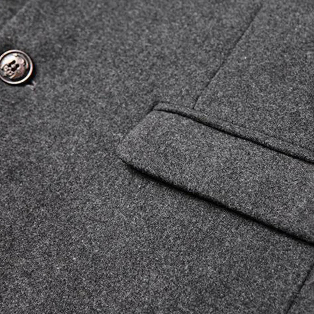 Long Formal Men’s Coat with Timeless Elegance