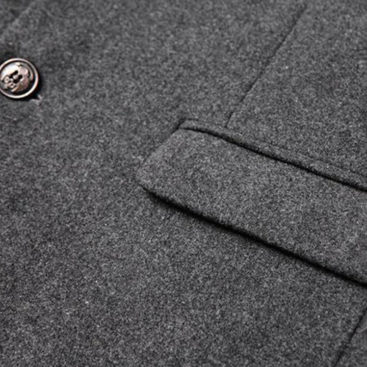 Long Formal Men’s Coat with Timeless Elegance