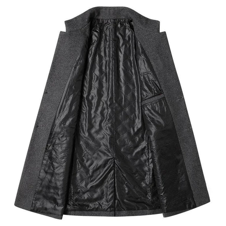 Long Formal Men’s Coat with Timeless Elegance
