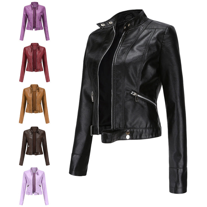 Classic Women's Leather Jacket with Timeless Style