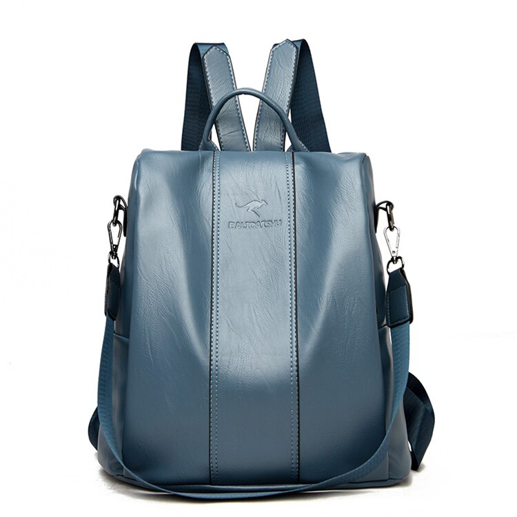 Vintage Genuine Leather Anti-Theft Backpack for Women