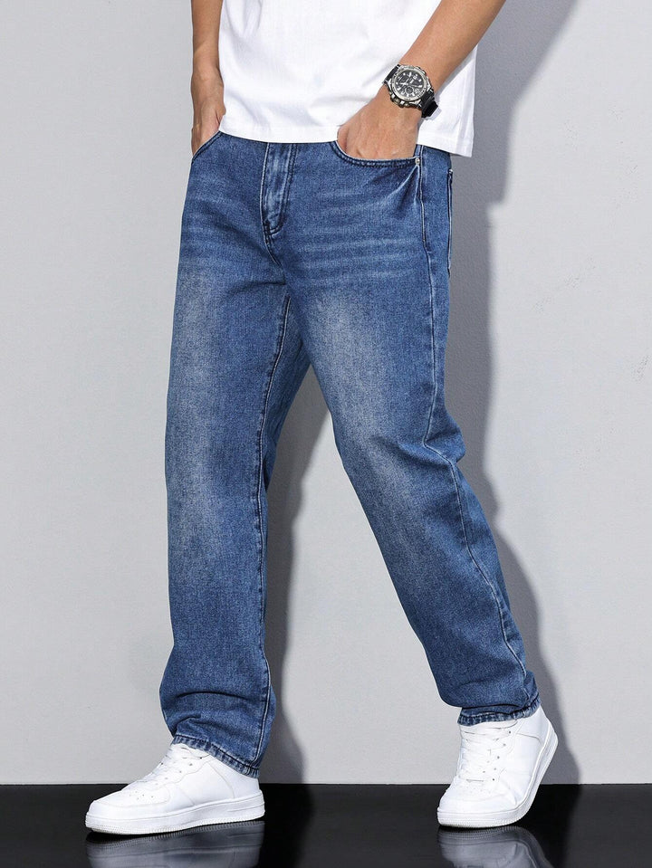 Baggy Jeans - Wide-Cut Denim Pants in a Used Look