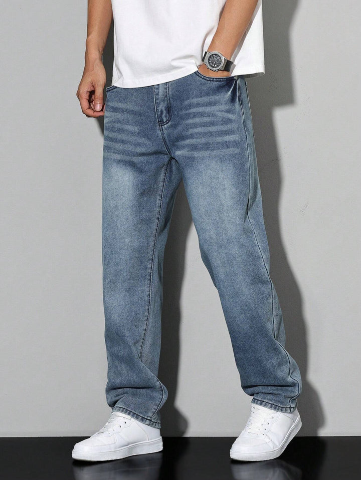 Baggy Jeans - Wide-Cut Denim Pants in a Used Look