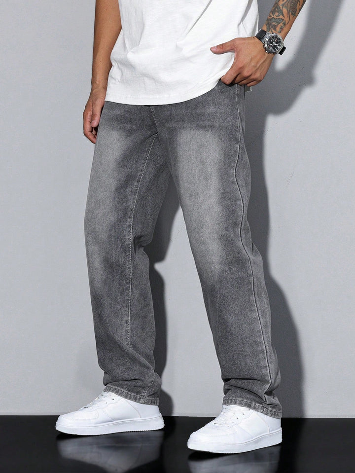 Baggy Jeans - Wide-Cut Denim Pants in a Used Look