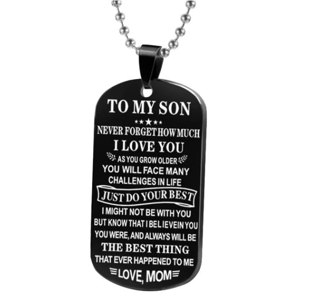 To My Son Pendant Necklace