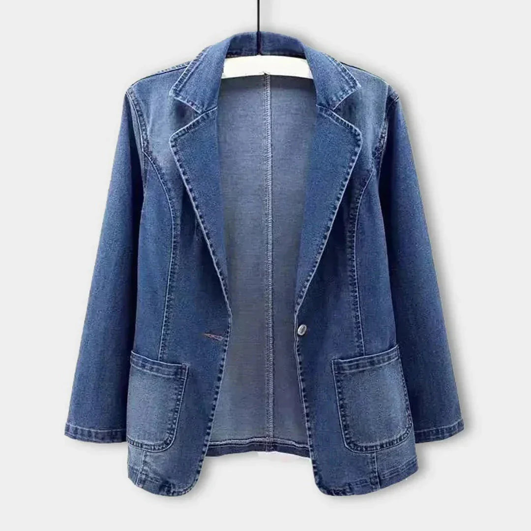 Denim Blazer with Classic Fit