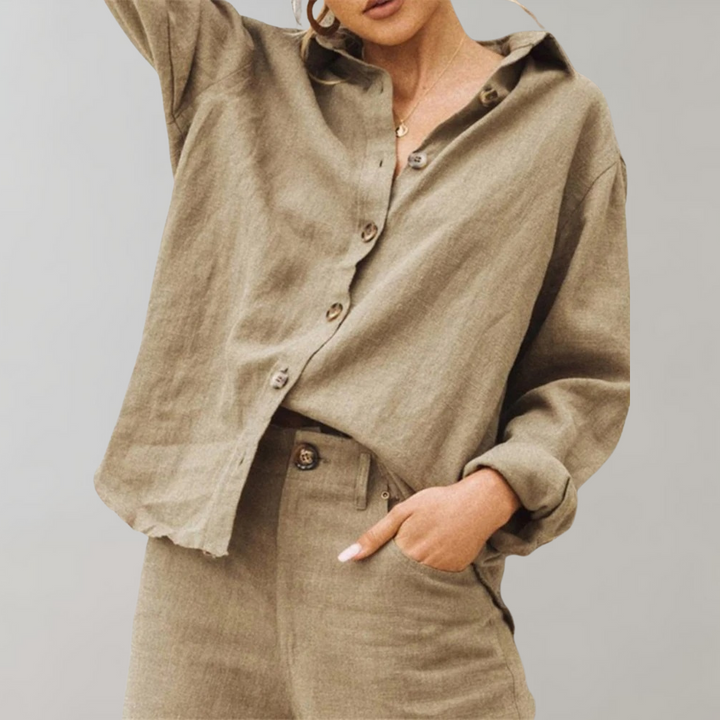 Vintage Linen Blouse for Women
