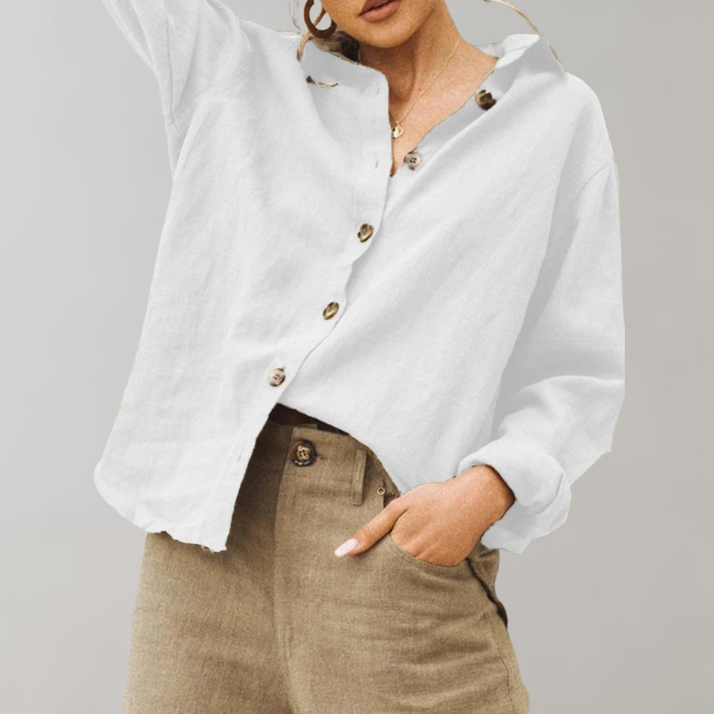 Vintage Linen Blouse for Women
