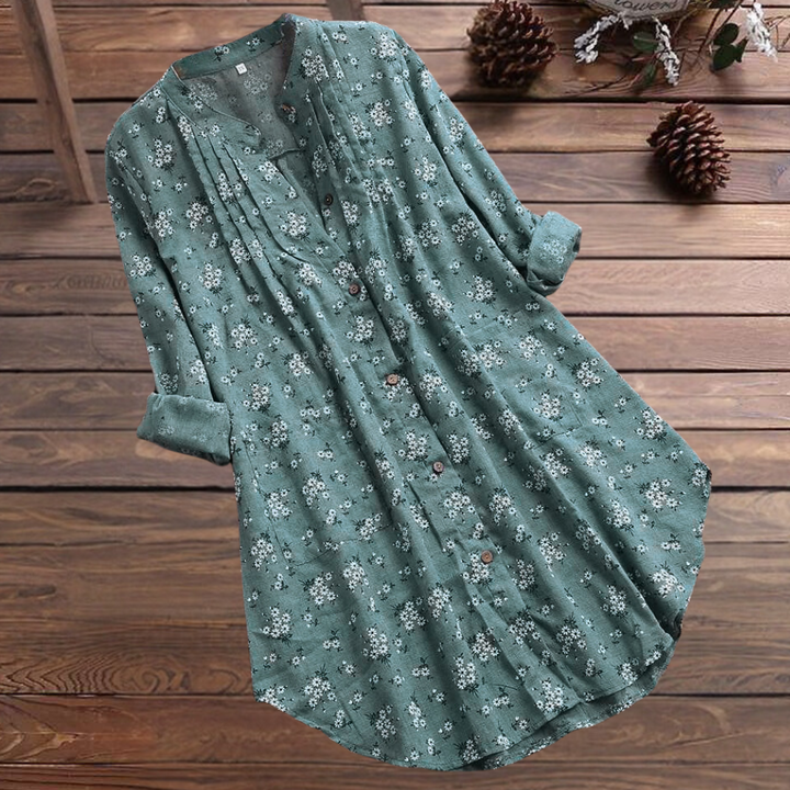 Women's Floral - Long Sleeve Blouse