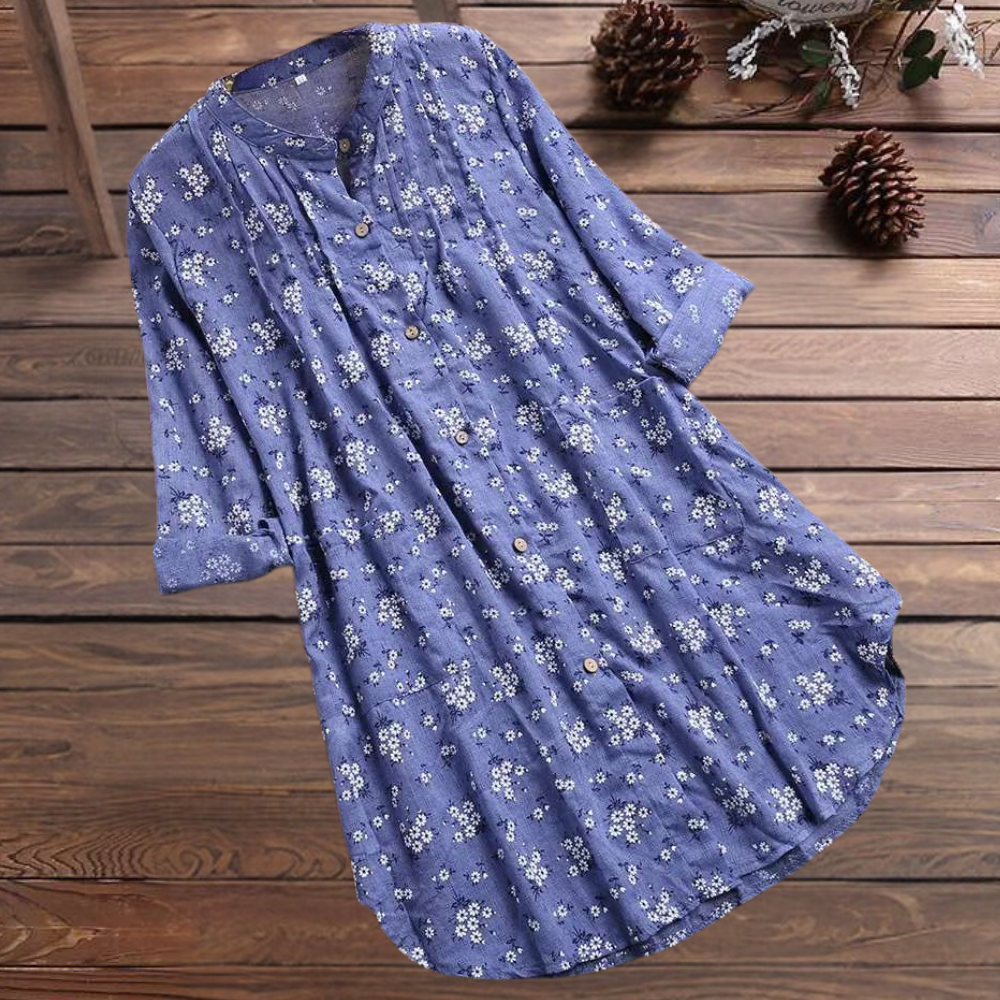 Women's Floral - Long Sleeve Blouse