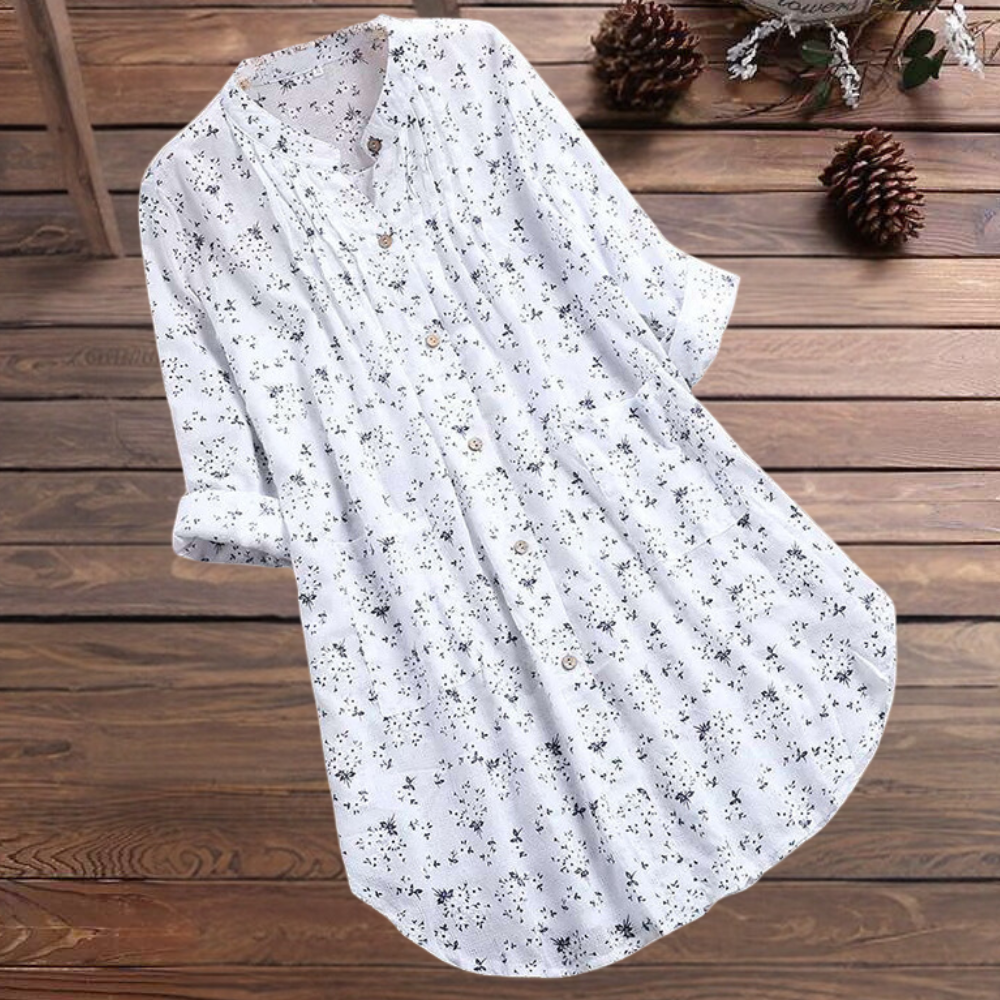 Women's Floral - Long Sleeve Blouse