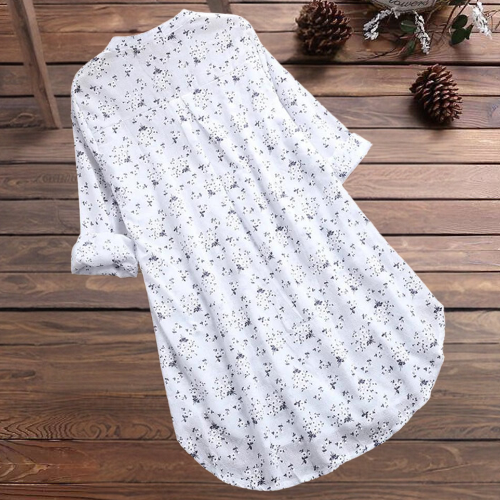 Women's Floral - Long Sleeve Blouse