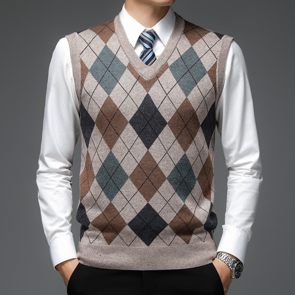 Sleeveless V-Neck Sweater