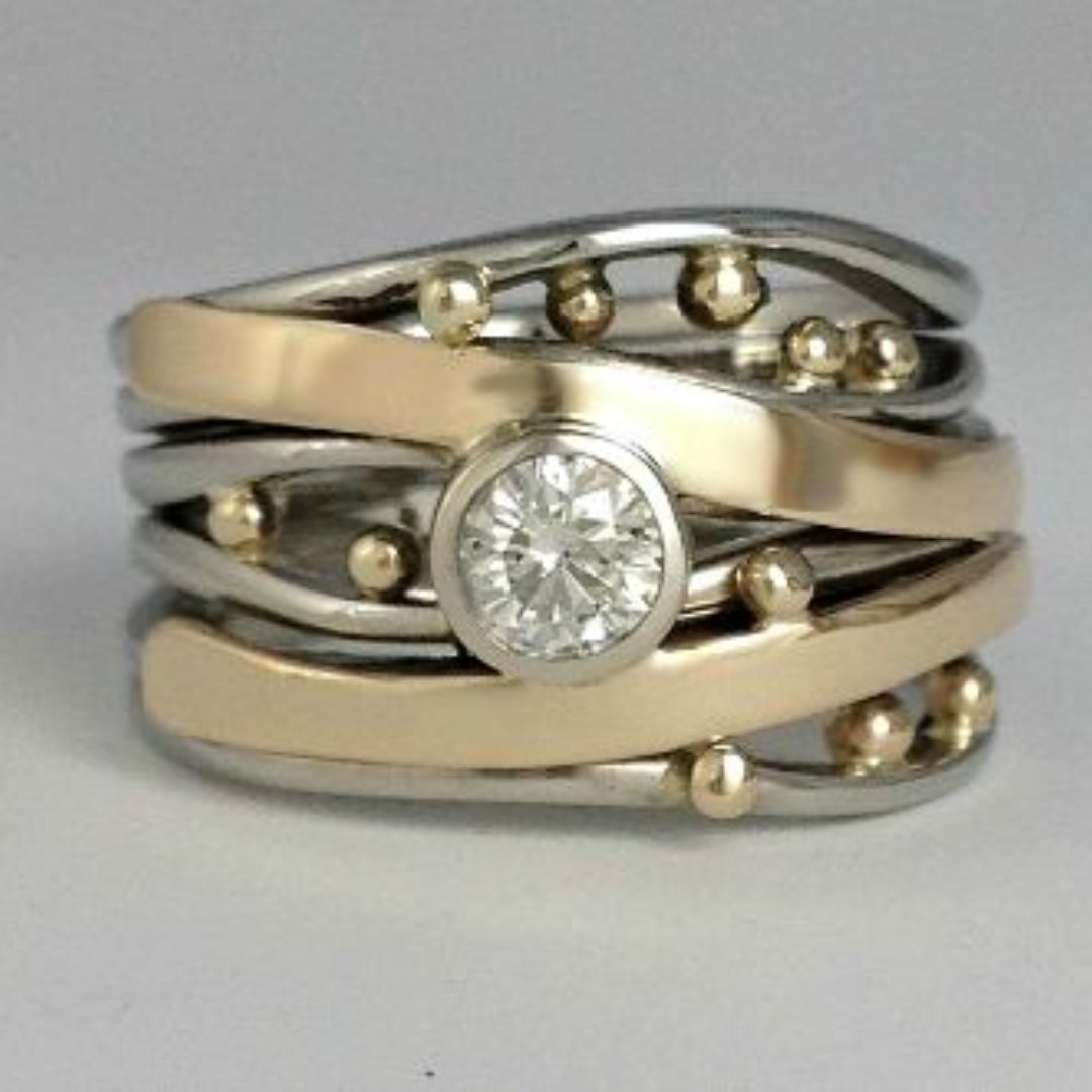 Royal - Vintage Gold Cubic Zirconia Ring