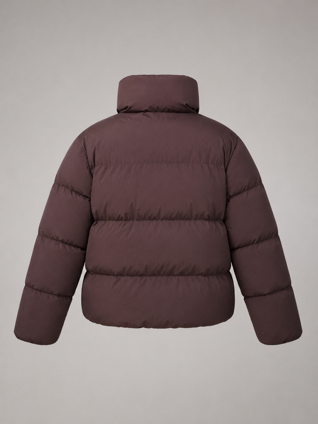 Women's Quilted Winter Jacket with Funnel Collar and Zip