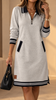 Elegant Polo Dress with Collar and Long Sleeves