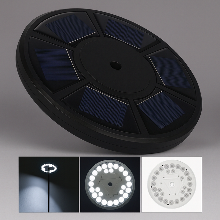 26 LEDs Solar Powered Flagpole Light