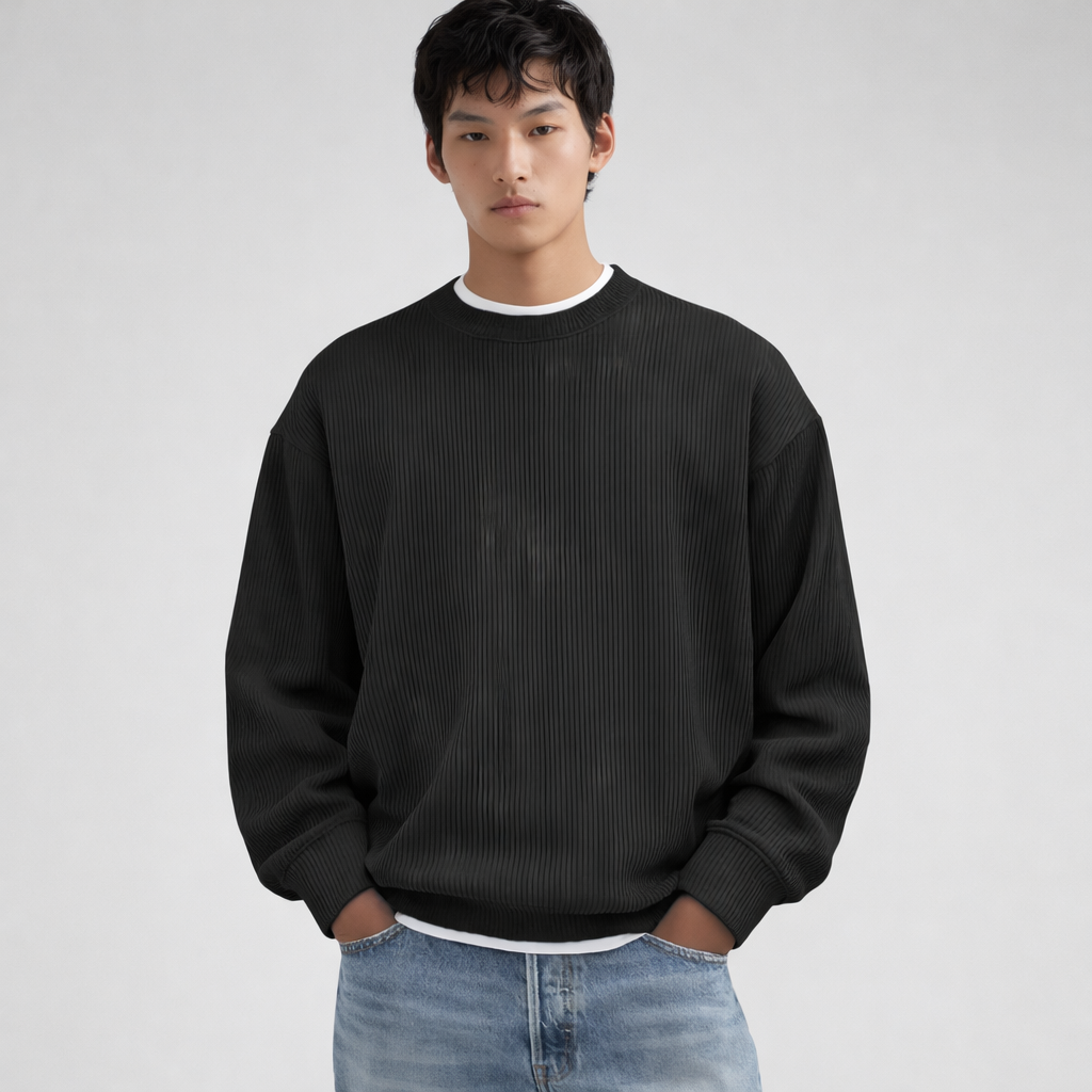 Men’s Turtleneck Sweater - Elegant Plain Colour Knit