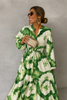 Women’s Maxi Dress with Long Sleeves and V Neck