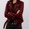 Women's Slim Fit Biker Leather Jacket