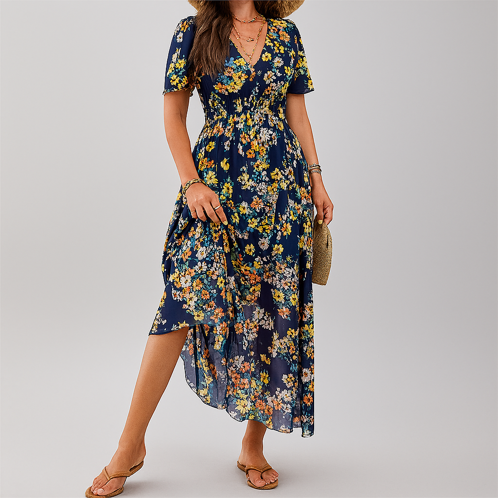 Floral Print Midi Dress