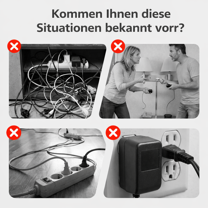 Power Strip with USB and Switches | Multi-Outlet Surge Protector 2500 W