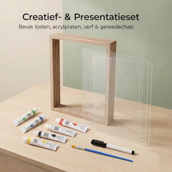 Family handprint keepsake kit with frame