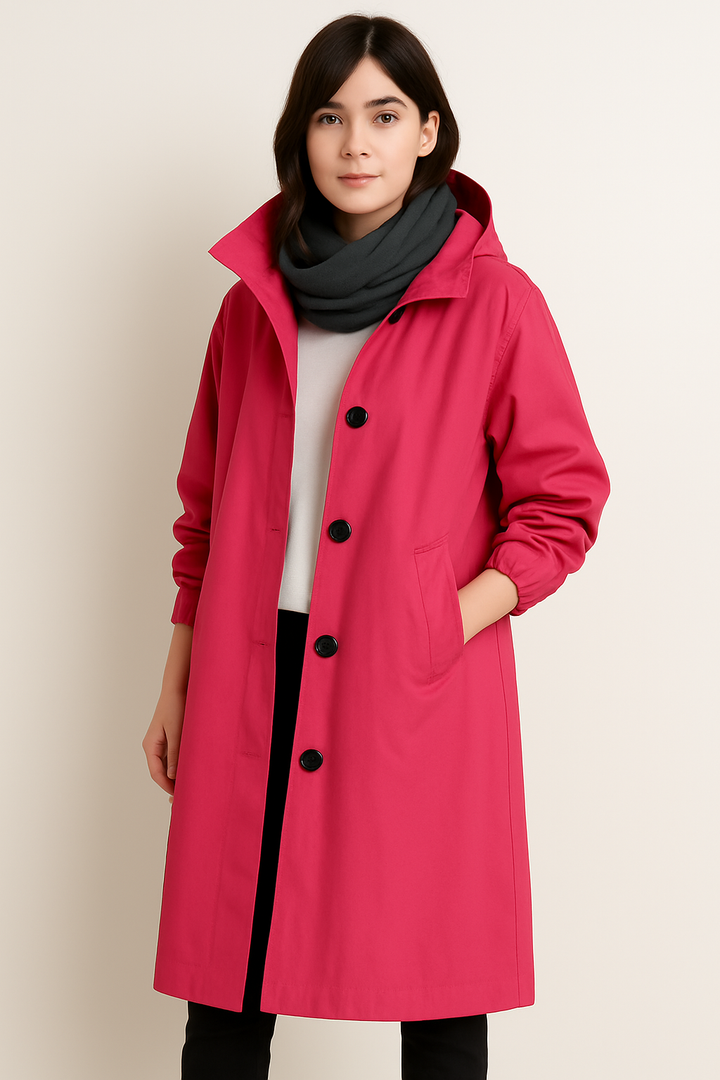 Long Women's Hooded Trench Coat – Ranya