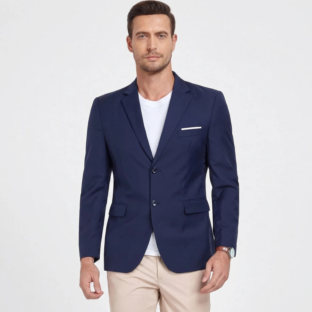 Classic Men's Blazer with Notch Lapels - Laurence