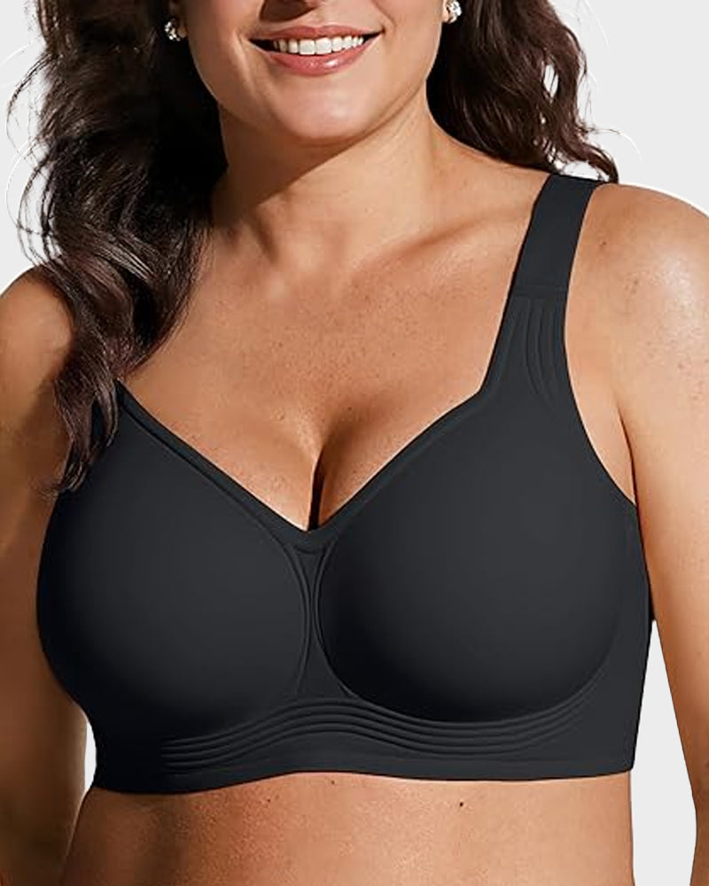 Comfortable Wire-Free Full-Coverage Jelly Bra with Smoothing Fit