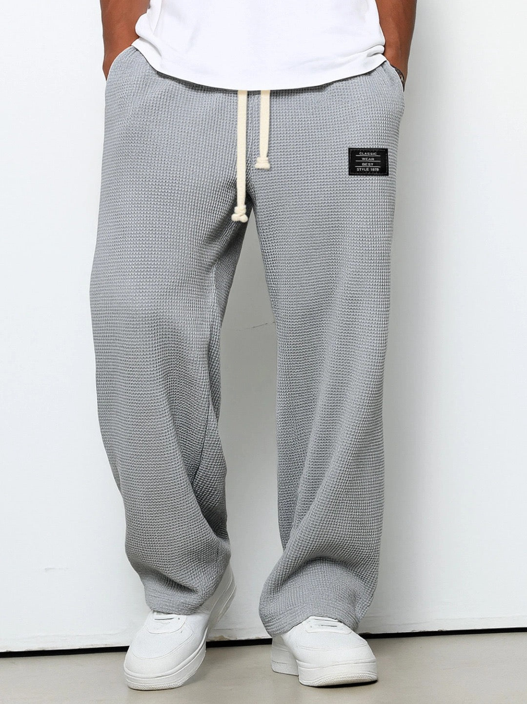 Men's Relaxed Fit Pants with Adjustable Drawstring Waist
