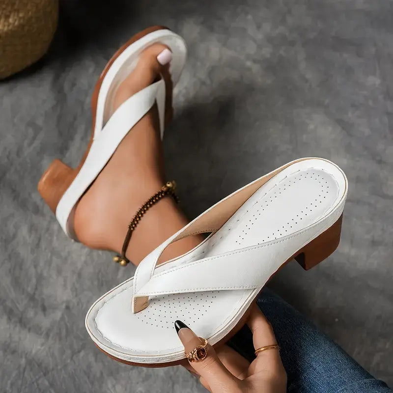 Abigail | Womens Orthopedic Slip On Sandal Heels