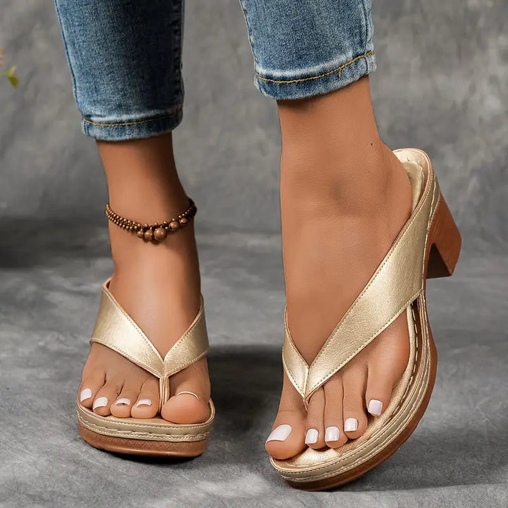 Cushioned Slip-On Sandal Heels