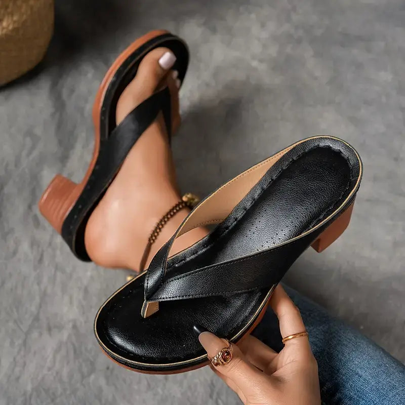 Cushioned Slip-On Sandal Heels