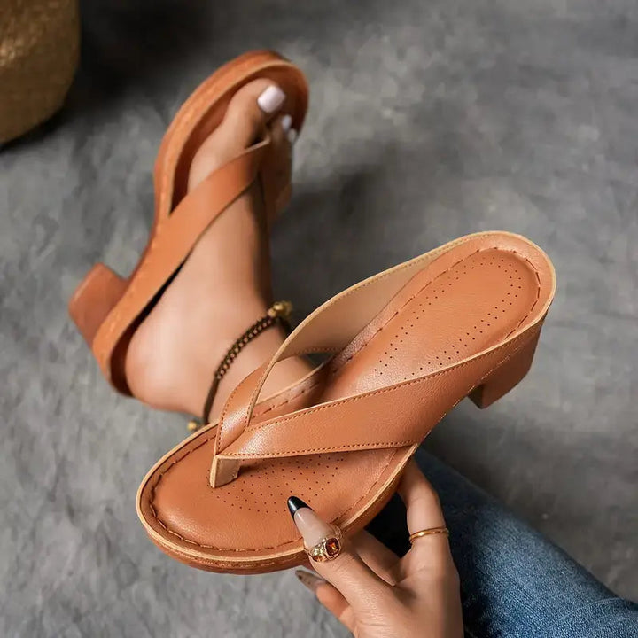 Cushioned Slip-On Sandal Heels