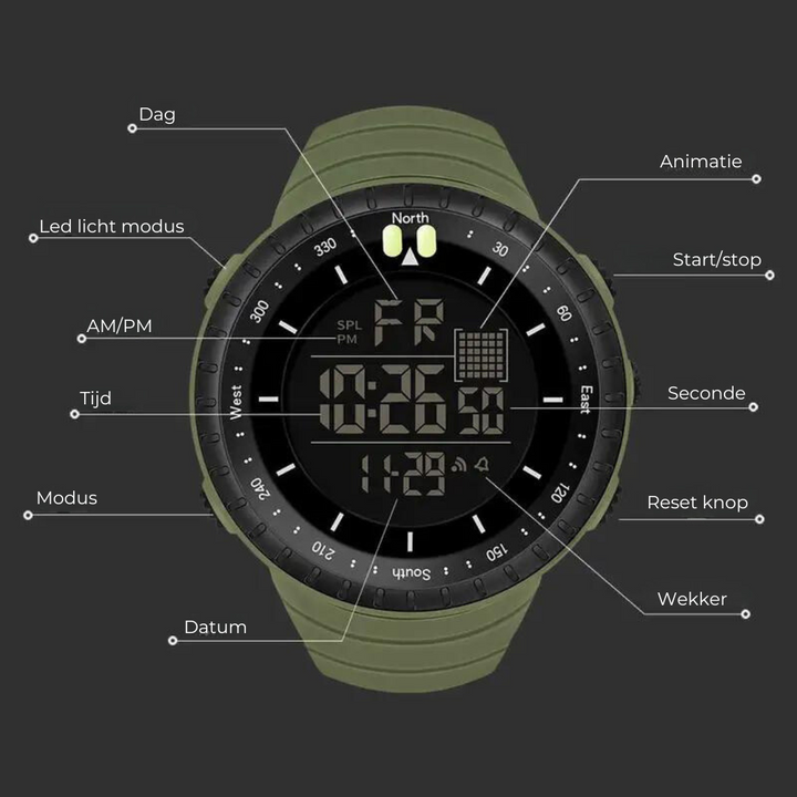 Waterproof Outdoor Watch - AdventureMaster