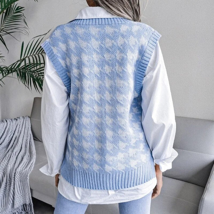 Women's Checked Waistcoat – Yara
