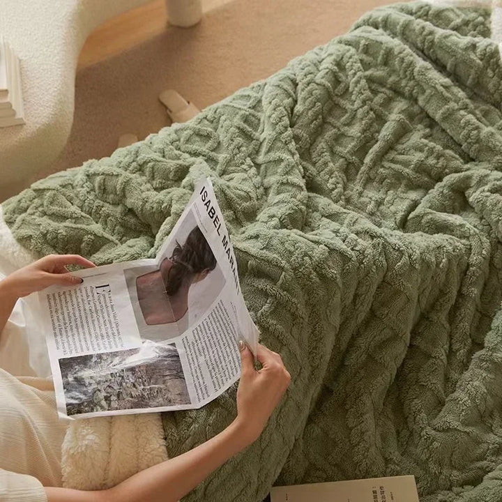 Reversible Textured Winter Blanket – Warmlio