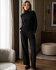 Women's 100% cashmere polo neck sweater – soft, regular fit
