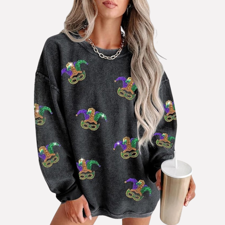 Women’s Oversized Graphic Crewneck Sweatshirt