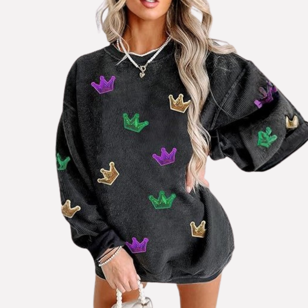 Women’s Oversized Graphic Crewneck Sweatshirt