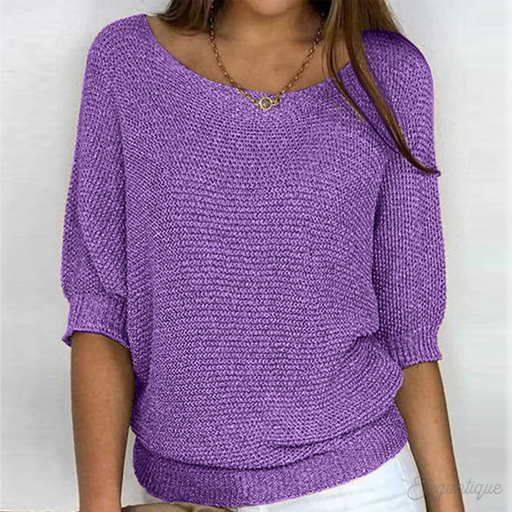 Solid Casual Women's Oversize Sweater - Cozy Simplicity for Effortless Everyday Style