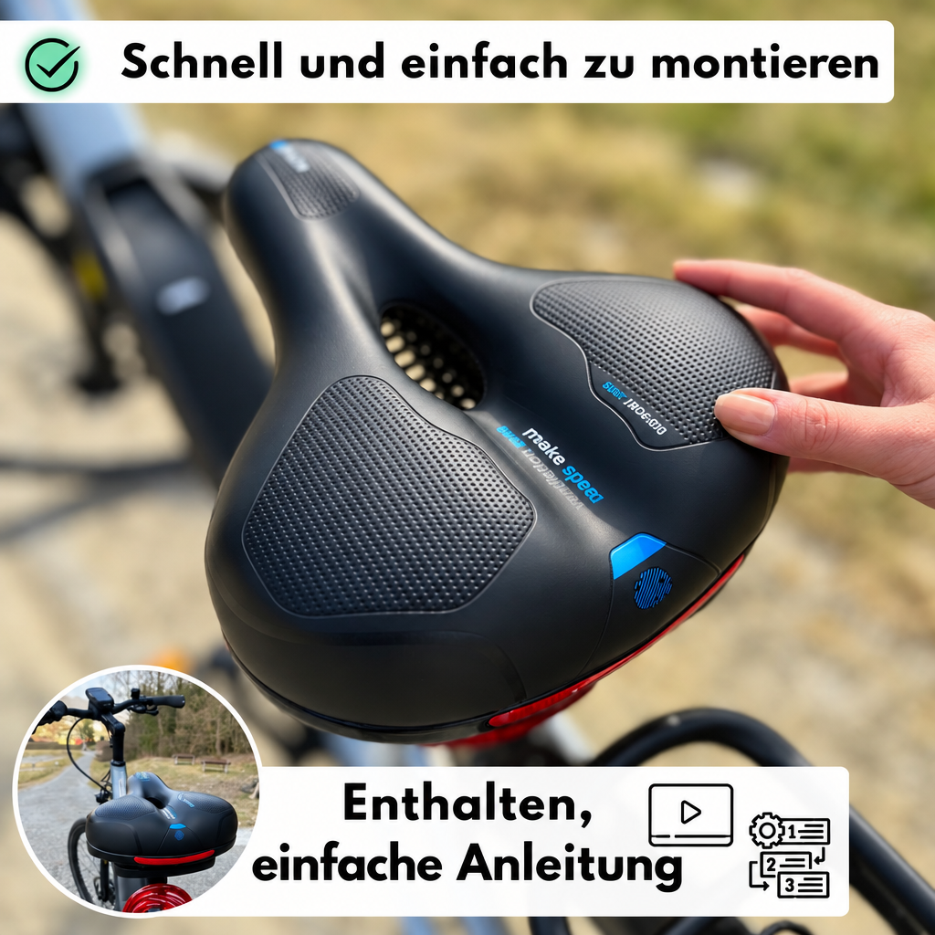 Bike Saddle | Ergonomic Comfort | Shock-Absorbing Design