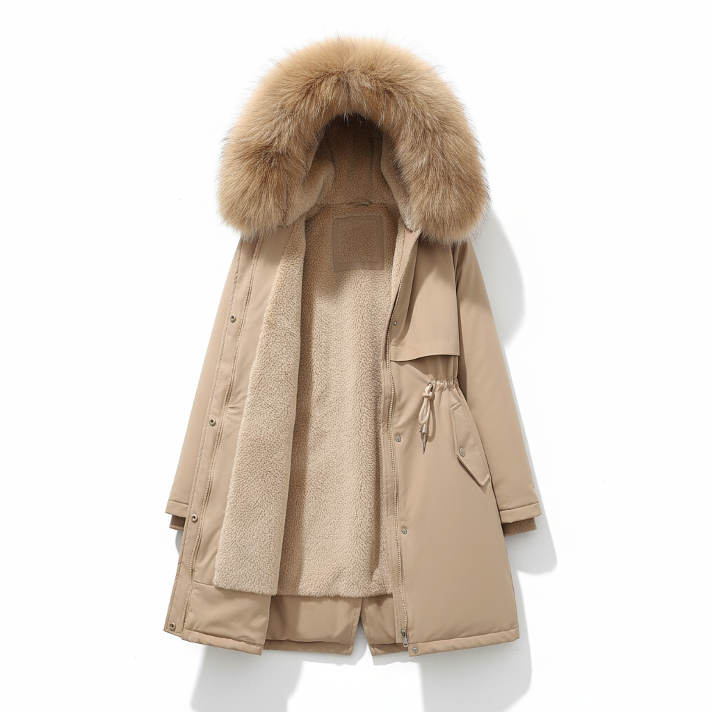Hooded Fleece Parka - Silvia