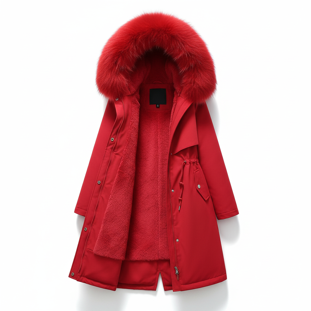 Hooded Fleece Parka - Silvia