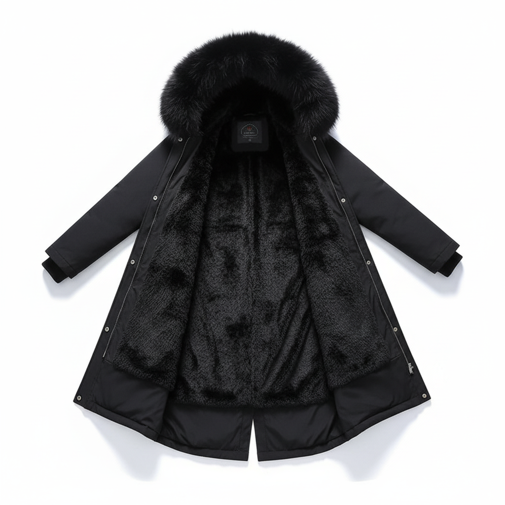 Hooded Fleece Parka - Silvia