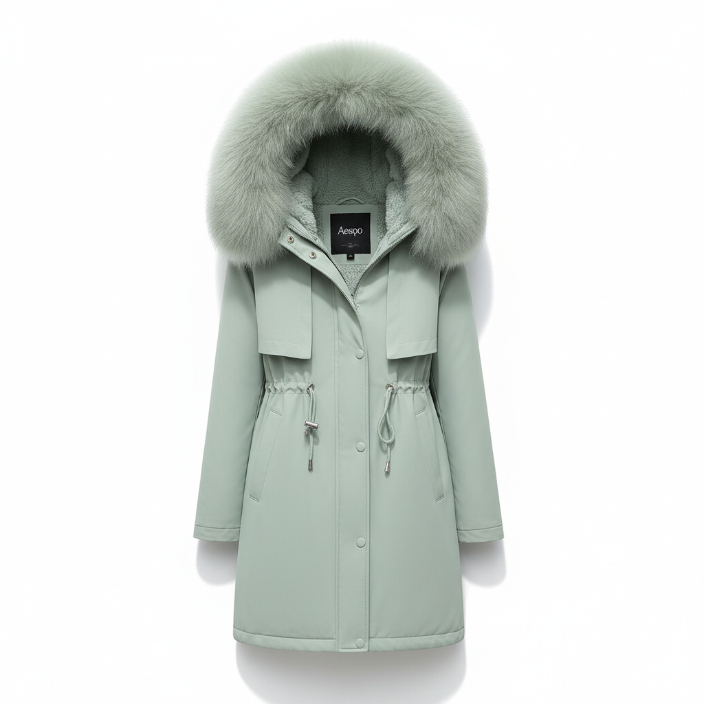 Hooded Fleece Parka - Silvia