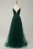 Stylish A-Line Ball Gown with Spaghetti Straps and Lace-Up Back - Julia